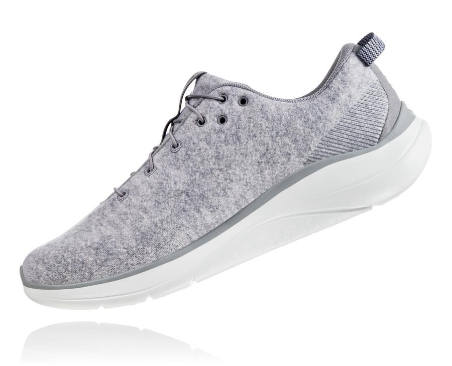 Tenis Hoka One One Masculino Cinzentas - Hupana Flow Wool - 346-HNBAYI